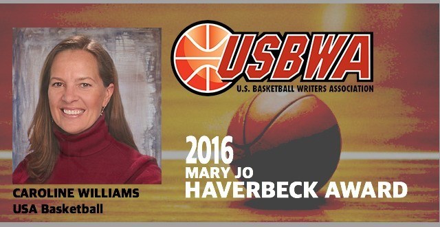 USA Basketball's Caroline Williams Earns USBWA Haverbeck Award